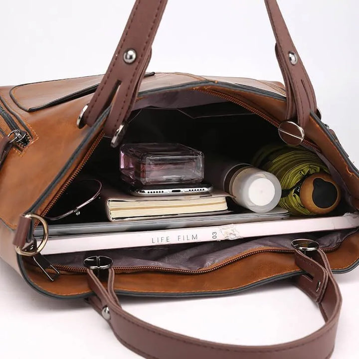 Raya Vintage Leather Shoulder Bag