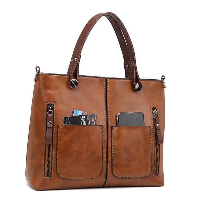 Raya Vintage Leather Shoulder Bag