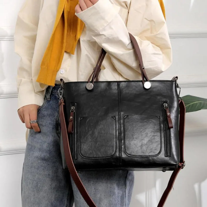 Raya Vintage Leather Shoulder Bag