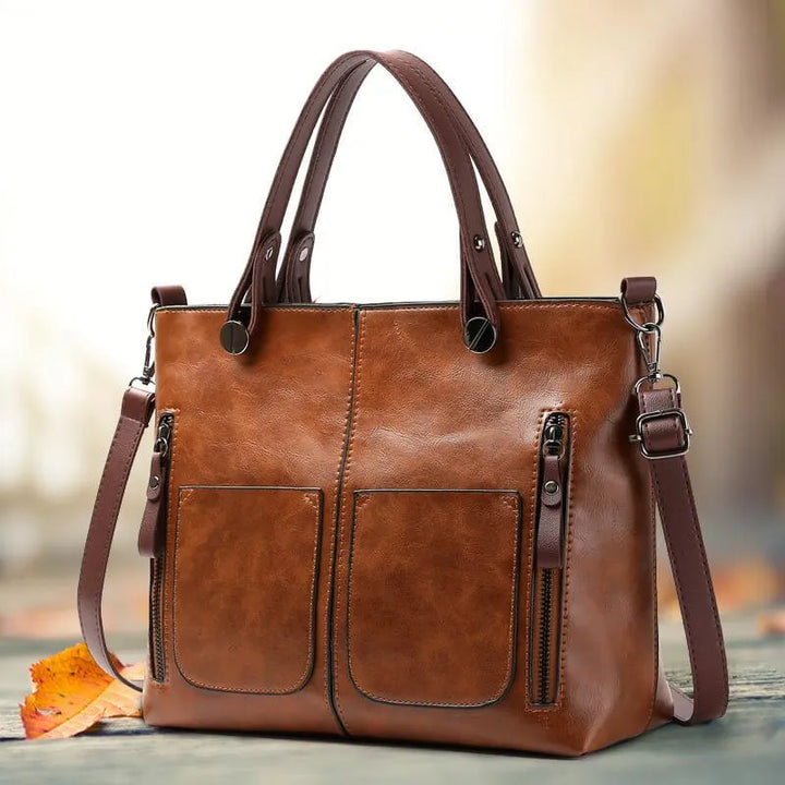 Raya Vintage Leather Shoulder Bag