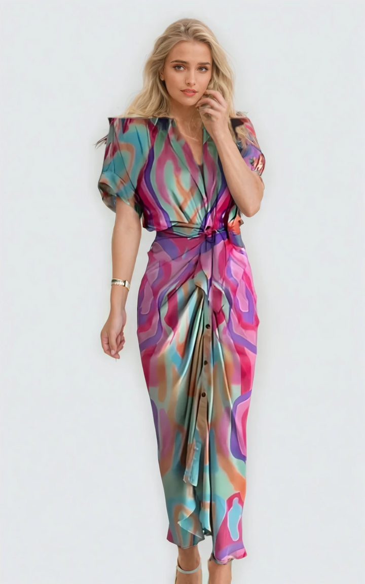 Trudy - Long Fitted Dress with Elegant Design