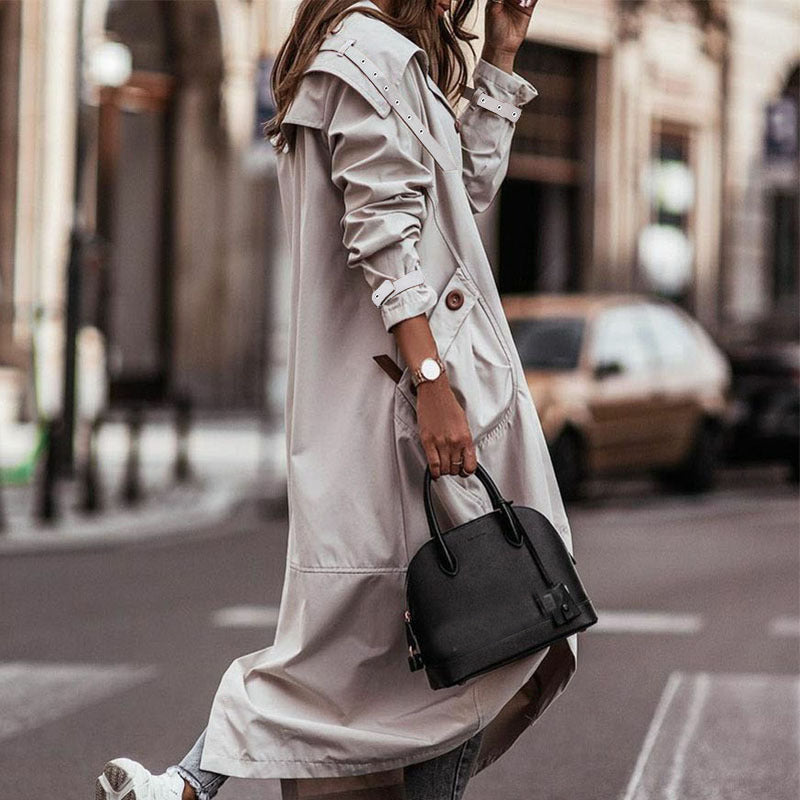 Tomaxo – Classic Trench Coat for Effortless Elegance