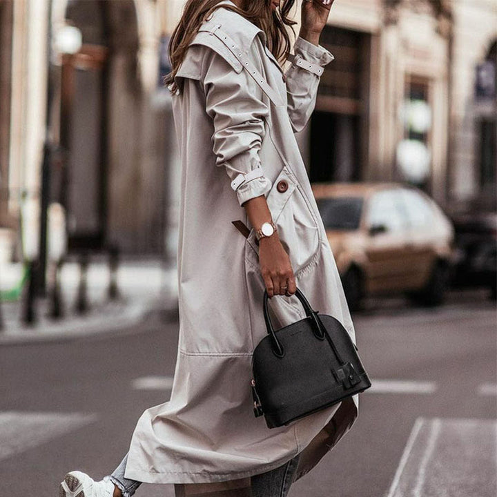 Tomaxo – Classic Trench Coat for Effortless Elegance