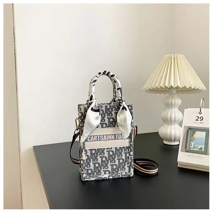 Hazel - Embroidery Luxury Canvas Tote Bag for Women
