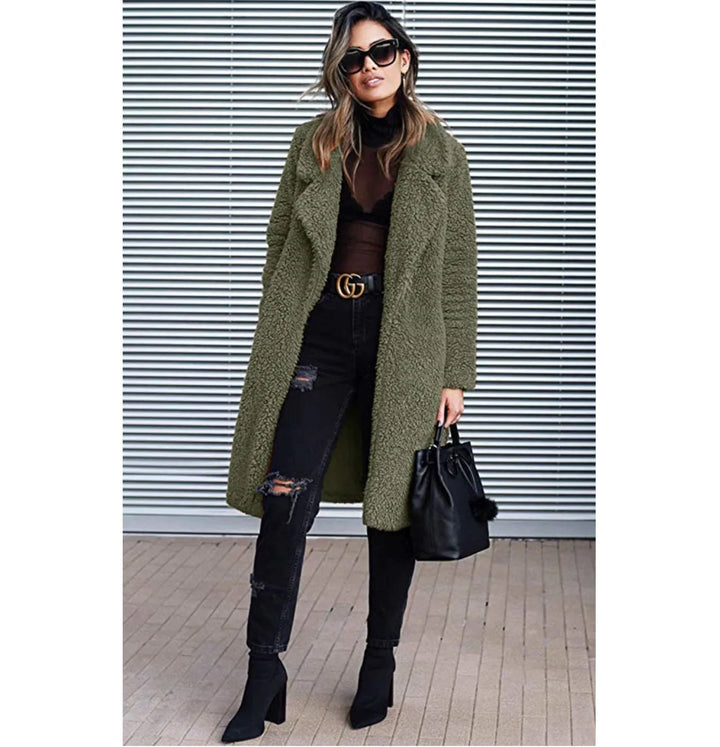Hannah - Autumn & Winter Casual Long-Sleeved Solid Color Suit Collar Jacket