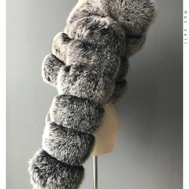 Ivy - Elegant Women’s Hooded Faux Fur Crop Coat