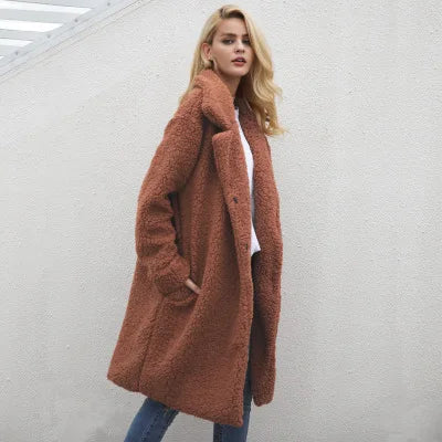 Hannah - Autumn & Winter Casual Long-Sleeved Solid Color Suit Collar Jacket