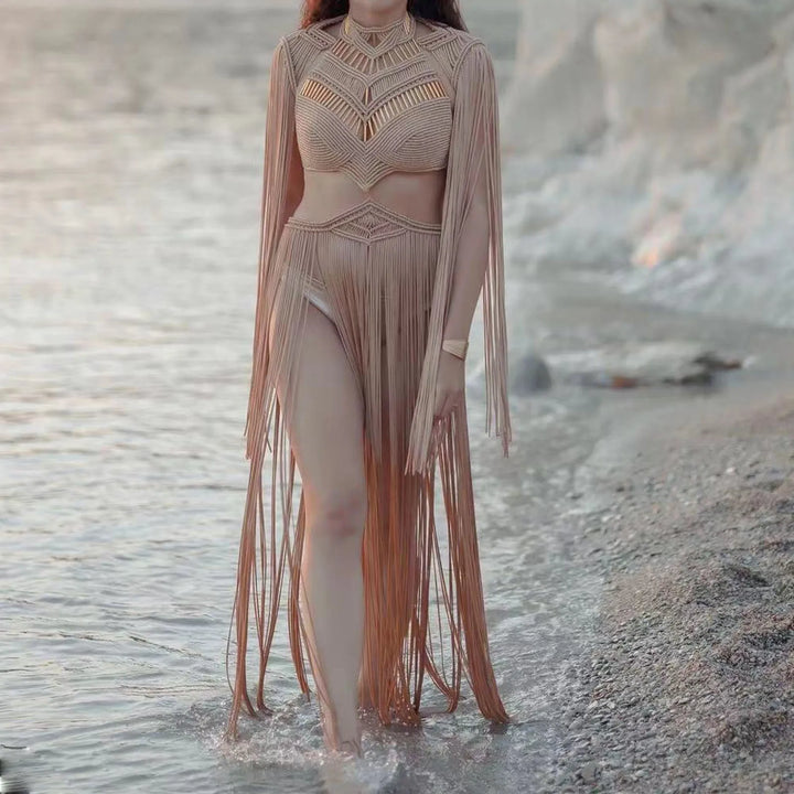 Gianna - Hand-Crocheted Tassel Bikini Cover-Up