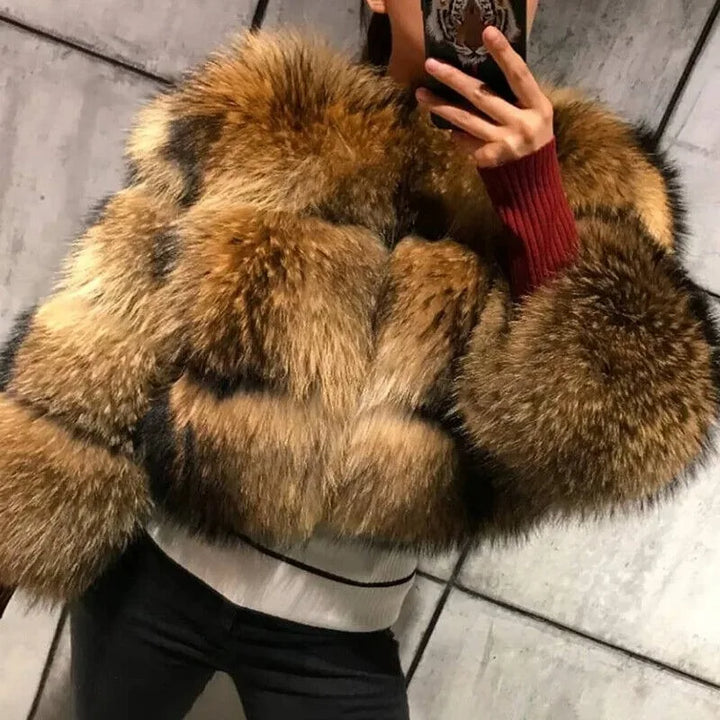 Lucy - Women's Real Raccoon Fur Short Coat