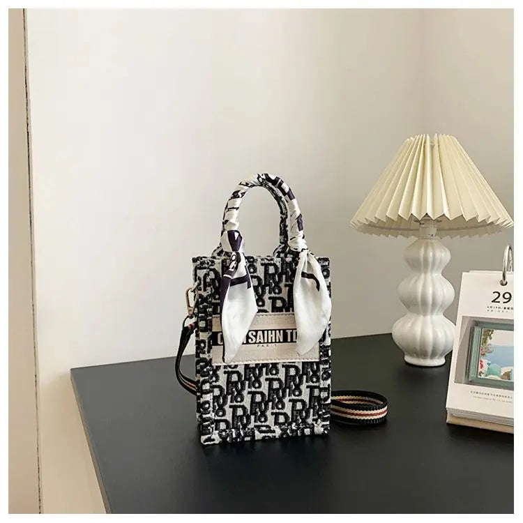 Hazel - Embroidery Luxury Canvas Tote Bag for Women