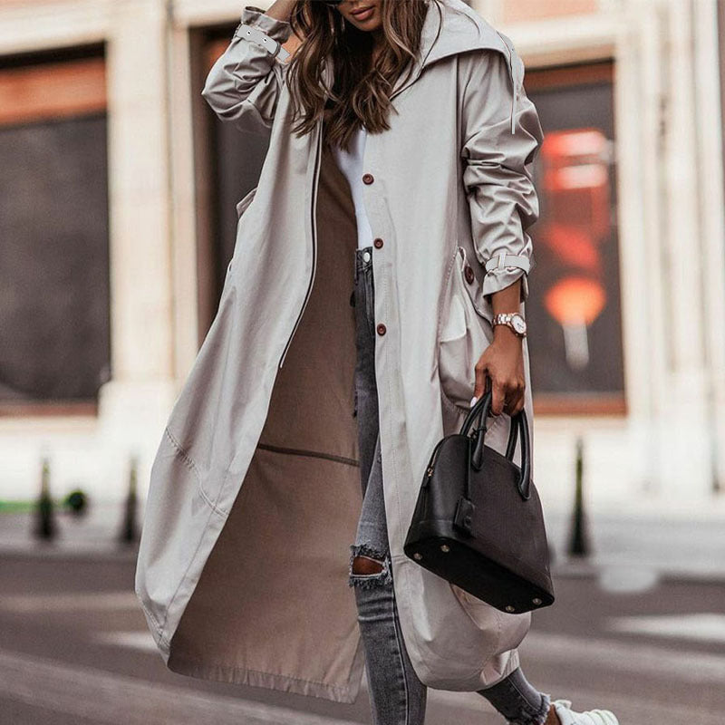 Tomaxo – Classic Trench Coat for Effortless Elegance