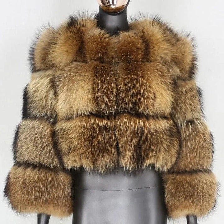 Lucy - Women's Real Raccoon Fur Short Coat