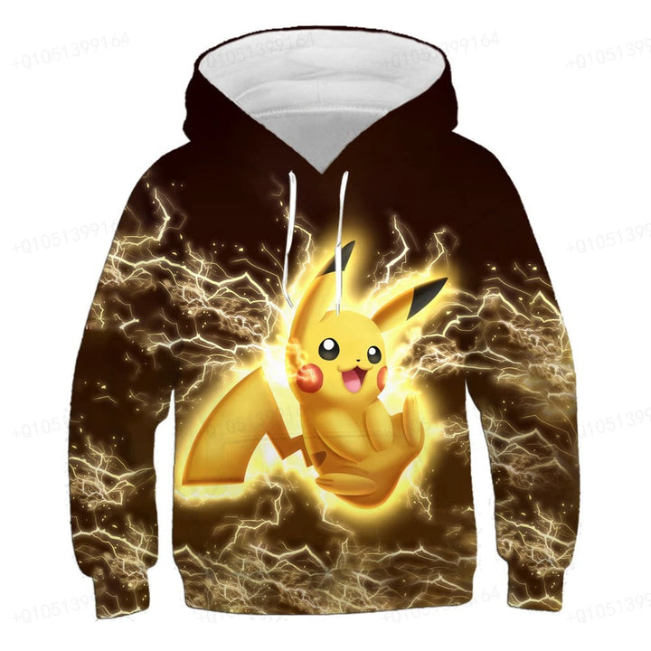 Kids Anime Hoodie Sweatshirt 4-14 Years | Pikachu Costume Hoodie for Boys and Girls