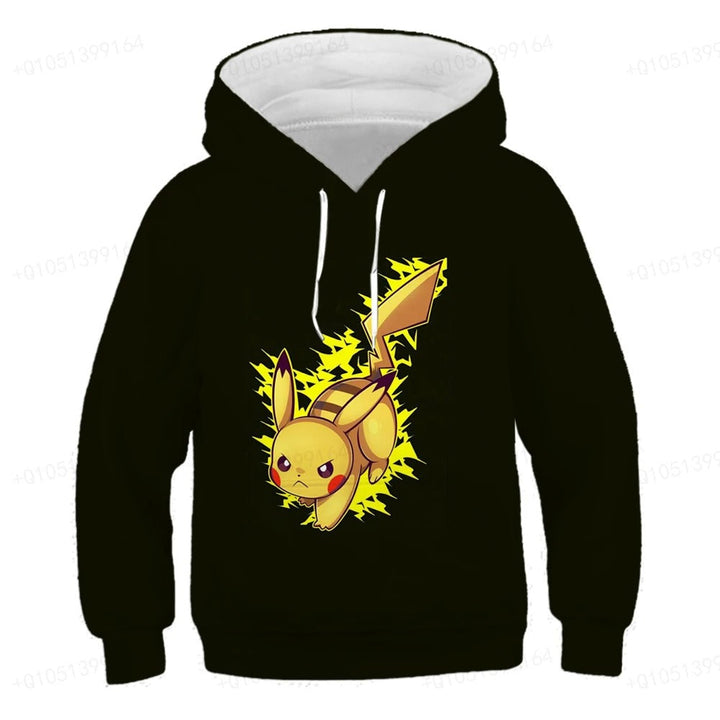 Kids Anime Hoodie Sweatshirt 4-14 Years | Pikachu Costume Hoodie for Boys and Girls